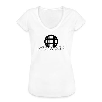 Pétanque - Women's Vintage T-Shirt - white - Front - Danielle (179cm)
