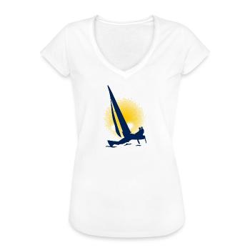 catamaran - T-shirt vintage Femme - blanc - Devant