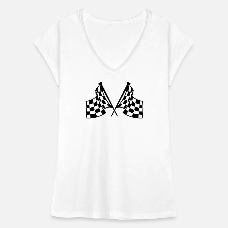 drapeaux de course T-shirt vintage Femme