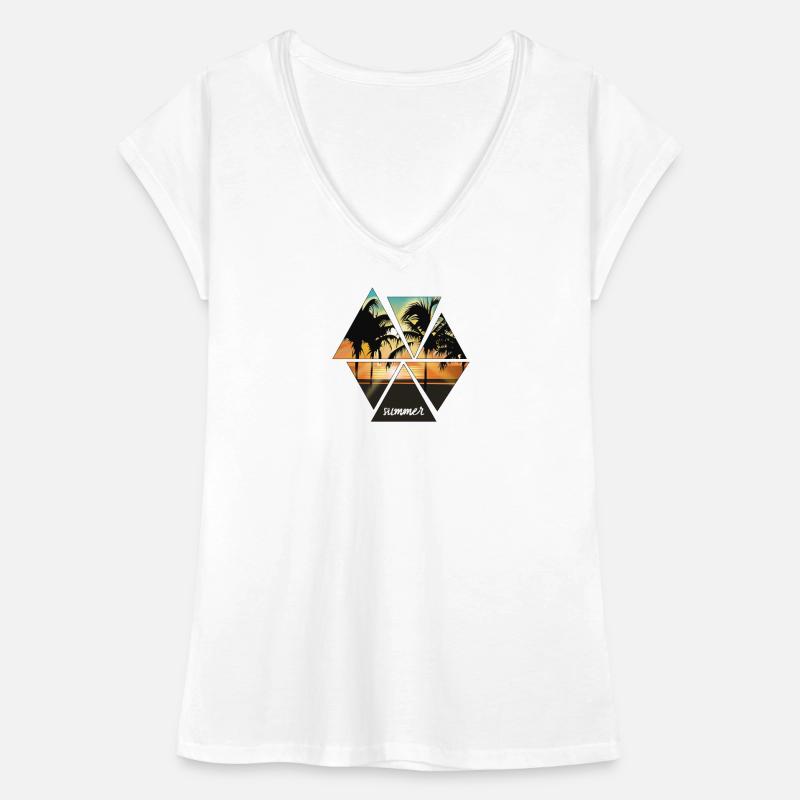 coucher du soleil T-shirt vintage Femme