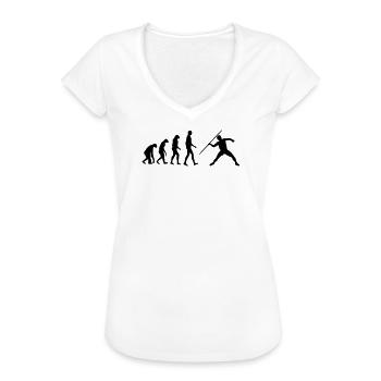 Speerwurf / Diskuswurf / Kugelstoßen / Hammerwurf - Frauen Vintage T-Shirt - Weiß - Vorne - Danielle (179cm)