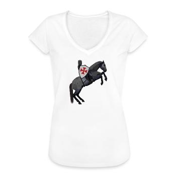 Balai de monture chevaleresque - T-shirt vintage Femme - blanc - Devant