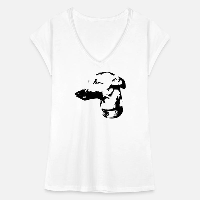 Whippet Kopf Frauen Vintage T-Shirt