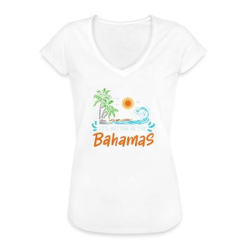 Bahamas Retro 80er Sommer Sommerurlaub - Frauen Vintage T-Shirt - Weiß - Vorne
