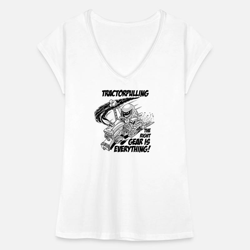 0966 tractor pulling BW Women's Vintage T-Shirt