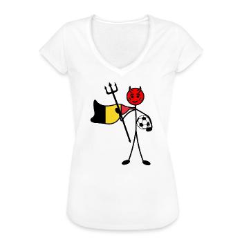 Red devil hero - Women's Vintage T-Shirt - white - Front - Danielle (179cm)