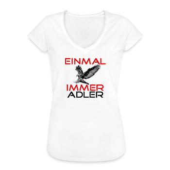 Einmal Adler - Immer Adler - Frauen Vintage T-Shirt - Weiß - Vorne