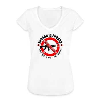 | ANTI ARMES À FEU ASSEZ C’EST ASSEZ - T-shirt vintage Femme - blanc - Devant - Danielle (179cm)