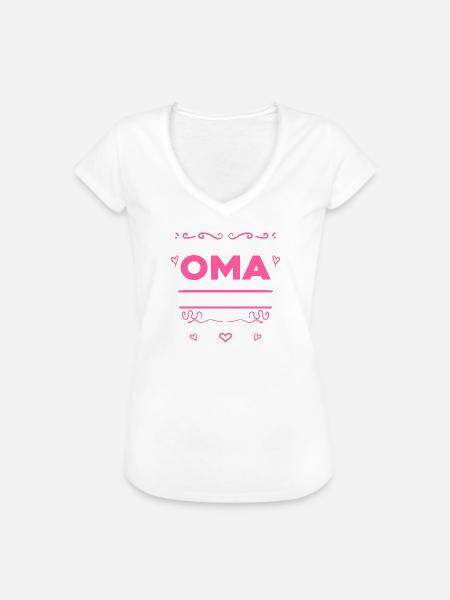 Oma Prinzessin - Frauen Vintage T-Shirt - Weiß