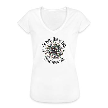 Lustige Weihnachten - Mir geht es gut. Das macht Spaß. Alles in der Brandung - Frauen Vintage T-Shirt - Weiß - Vorne