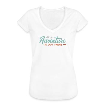 Abenteuer ist da draußen - Frauen Vintage T-Shirt - Weiß - Vorne
