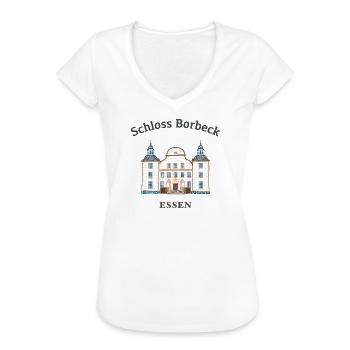 Essen, iconic Borbeck Castle, Ruhr area - Women's Vintage T-Shirt - white - Front - Danielle (179cm)