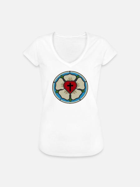 Martin Luther Rose - Frauen Vintage T-Shirt - Weiß