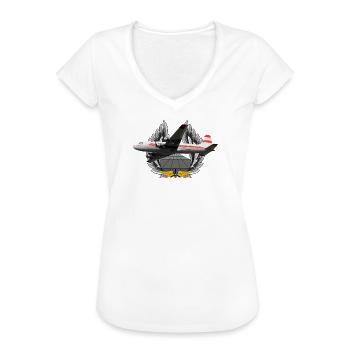 DC-4 - Frauen Vintage T-Shirt - Weiß - Vorne - Danielle (179cm)