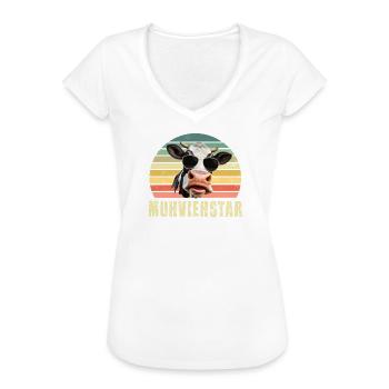 Kuh Kühe - Frauen Vintage T-Shirt - Weiß - Vorne