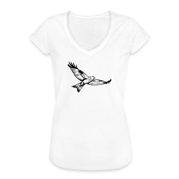 Rotmilan - Frauen Vintage T-Shirt - Weiß - Vorne - Danielle (179cm)