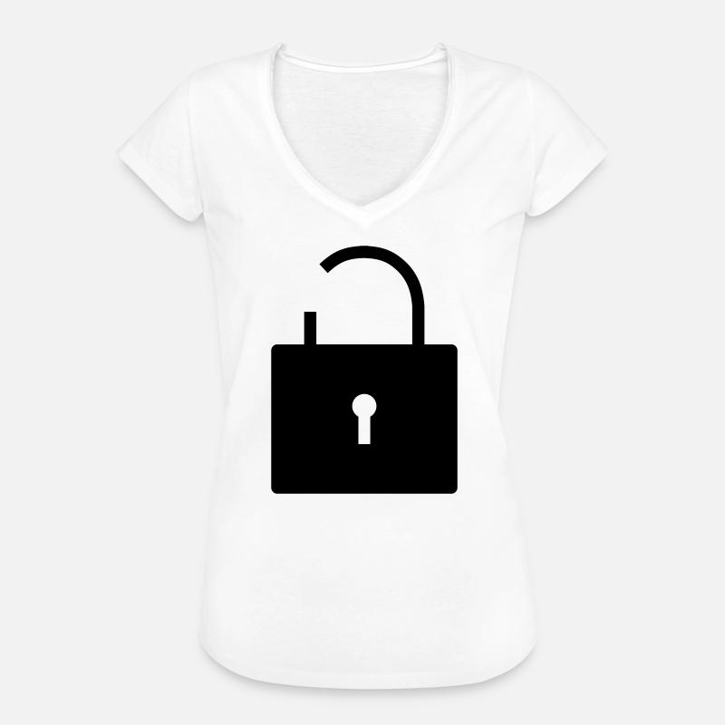 No security no security open lock lock - Women's Vintage T-Shirt - white