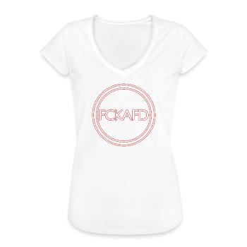FCK AFD - Frauen Vintage T-Shirt - Weiß - Vorne