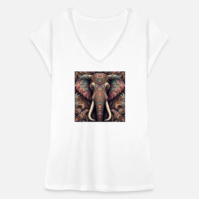 Decorated Elephant Women's Vintage T-Shirt