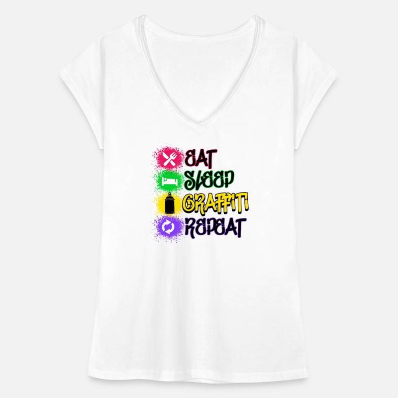 Graffiti Statement Sprayer Spraydose Kunst Frauen Vintage T-Shirt