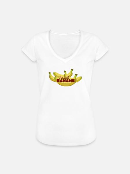 ALLES BANANE - Frauen Vintage T-Shirt - Weiß