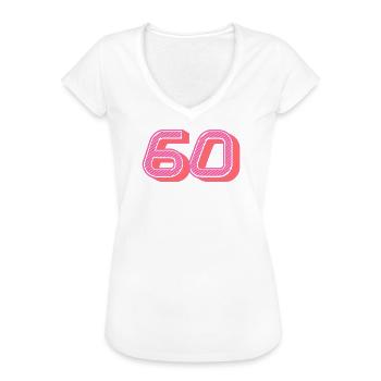 60. 60 JAHRE. 60. JAHRESTAG. 60. GEBURTSTAG. - Frauen Vintage T-Shirt - Weiß - Vorne