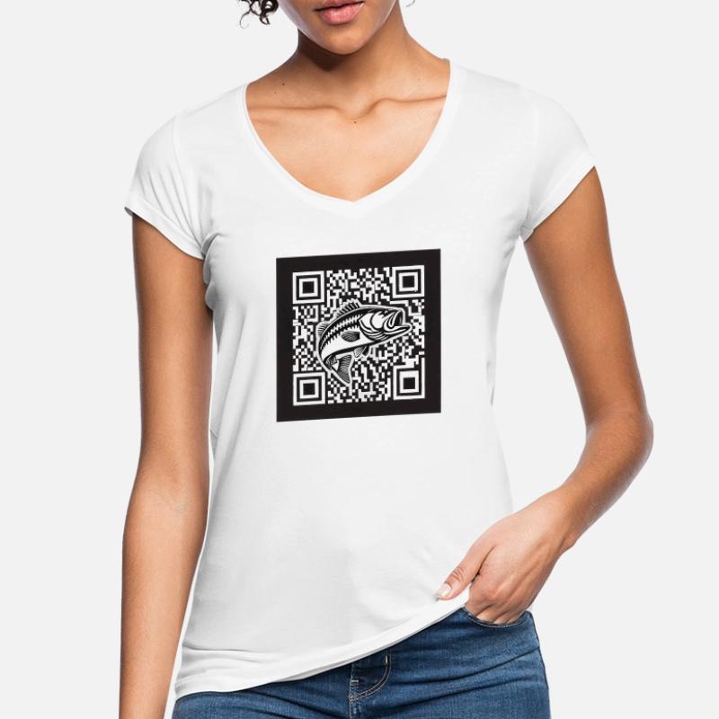 Design de code QR Perch T-shirt vintage Femme