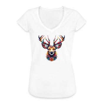 Deer - Women's Vintage T-Shirt - white - Front - Danielle (179cm)