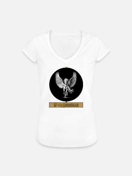Pegasus Flügelross - Frauen Vintage T-Shirt - Weiß