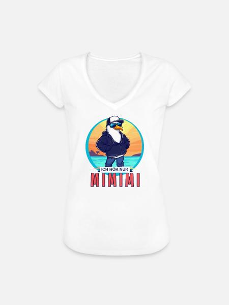 ICH HÖR NUR MIMIMI!!! - Frauen Vintage T-Shirt - Weiß