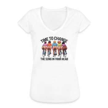 Reines du cyclisme - T-shirt vintage Femme - blanc - Devant