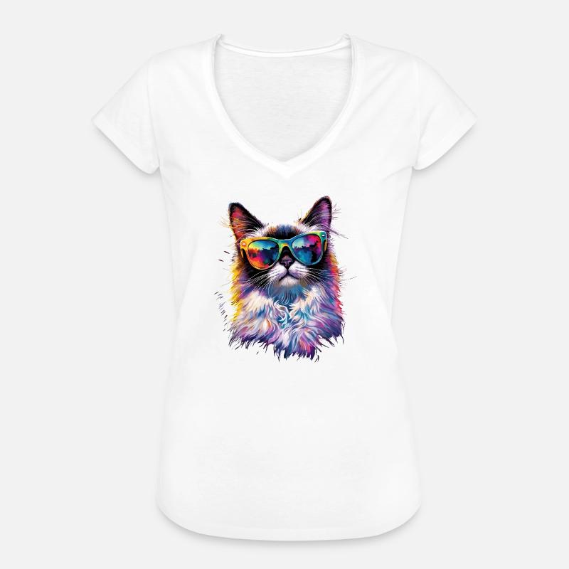 Ragdoll Kat Ragdoll Kat Søde Ragdoll Katte - Dame vintage T-shirt - hvid