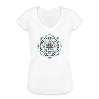 Seestern Mandala - Frauen Vintage T-Shirt - Weiß - Vorne - Danielle (179cm)