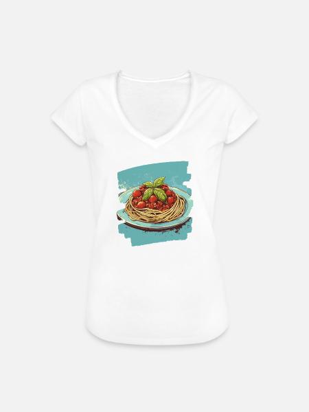 Spaghetti Bolognese - Frauen Vintage T-Shirt - Weiß