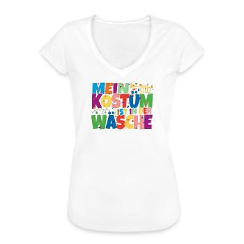 mein kostüm ist in der wäsche - Frauen Vintage T-Shirt - Weiß - Vorne