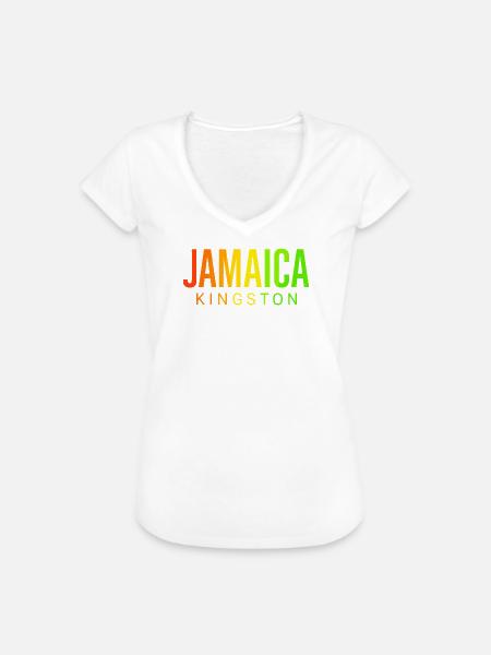 Jamaica Kingston - Frauen Vintage T-Shirt - Weiß