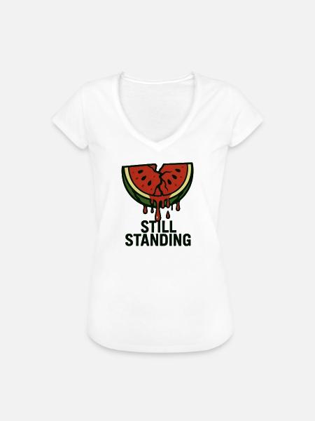 Wassermelone - Still Standing - Frauen Vintage T-Shirt - Weiß