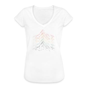 Rainbow Ridge Berg - Frauen Vintage T-Shirt - Weiß - Vorne - Danielle (179cm)