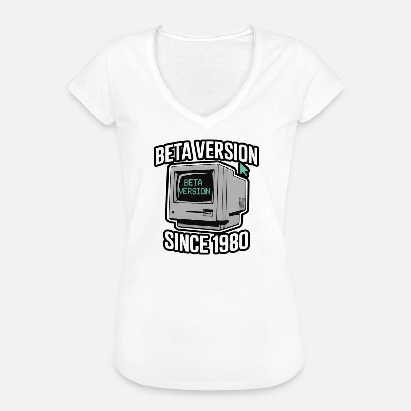 Retro Computer Beta Version Design - Women's Vintage T-Shirt - white