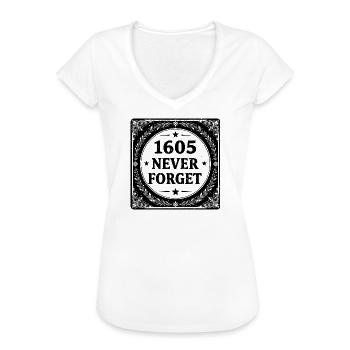 Black Gunpowder Stamp  - Women's Vintage T-Shirt - white - Front - Danielle (179cm)