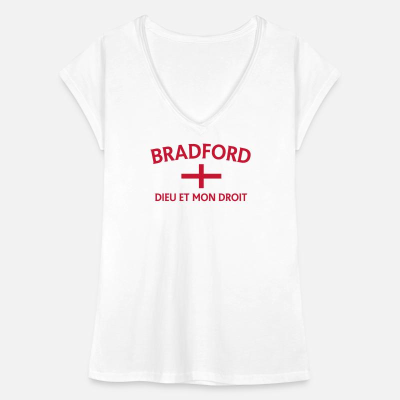 Drapeau de Bradford avec devise T-shirt vintage Femme