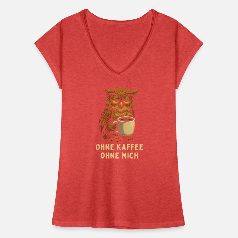 Nickernde Eule mit Kaffee Frauen Vintage T-Shirt