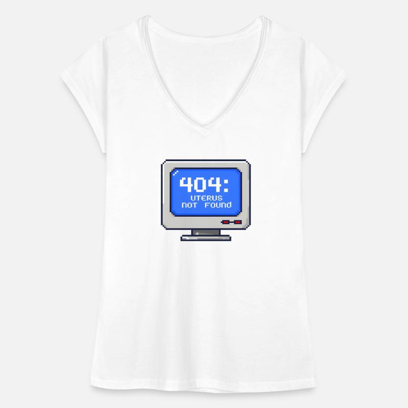 404 : utérus introuvable - Pixel 8 bits T-shirt vintage Femme