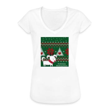 Fröhliche Weihnachten - Frauen Vintage T-Shirt - Weiß - Vorne
