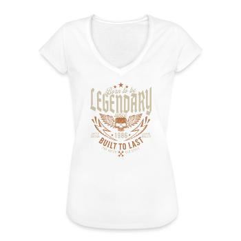 Legendär_seit_1986_Jahrgang_Geburtstag_Geschenk - Frauen Vintage T-Shirt - Weiß - Vorne