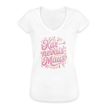 Karnevalsmaus Karneval Köln Kölner Karnevals Maus - Frauen Vintage T-Shirt - Weiß - Vorne