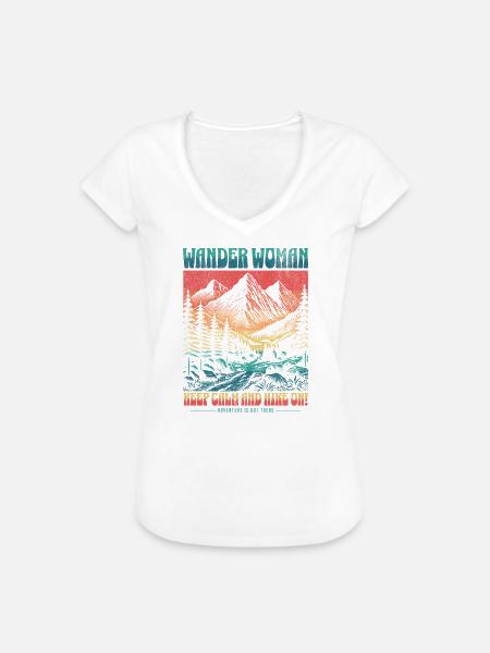 Wander_Woman - Frauen Vintage T-Shirt - Weiß