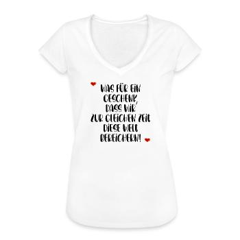 AMITIÉ TEMPS RELATION - T-shirt vintage Femme - blanc - Devant - Danielle (179cm)