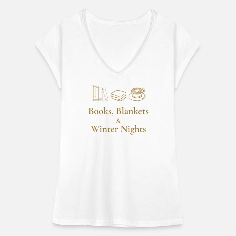 Bücher, Decken & Winternächte – Gemütliche Atmosphäre Frauen Vintage T-Shirt