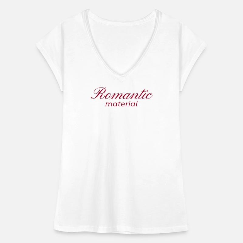 Typography Design Romantic Material Women's Vintage T-Shirt